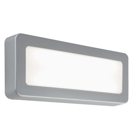 SEGNA PASSO RETTANGOLARE 'CLUB' colore alluminio - 5 watt