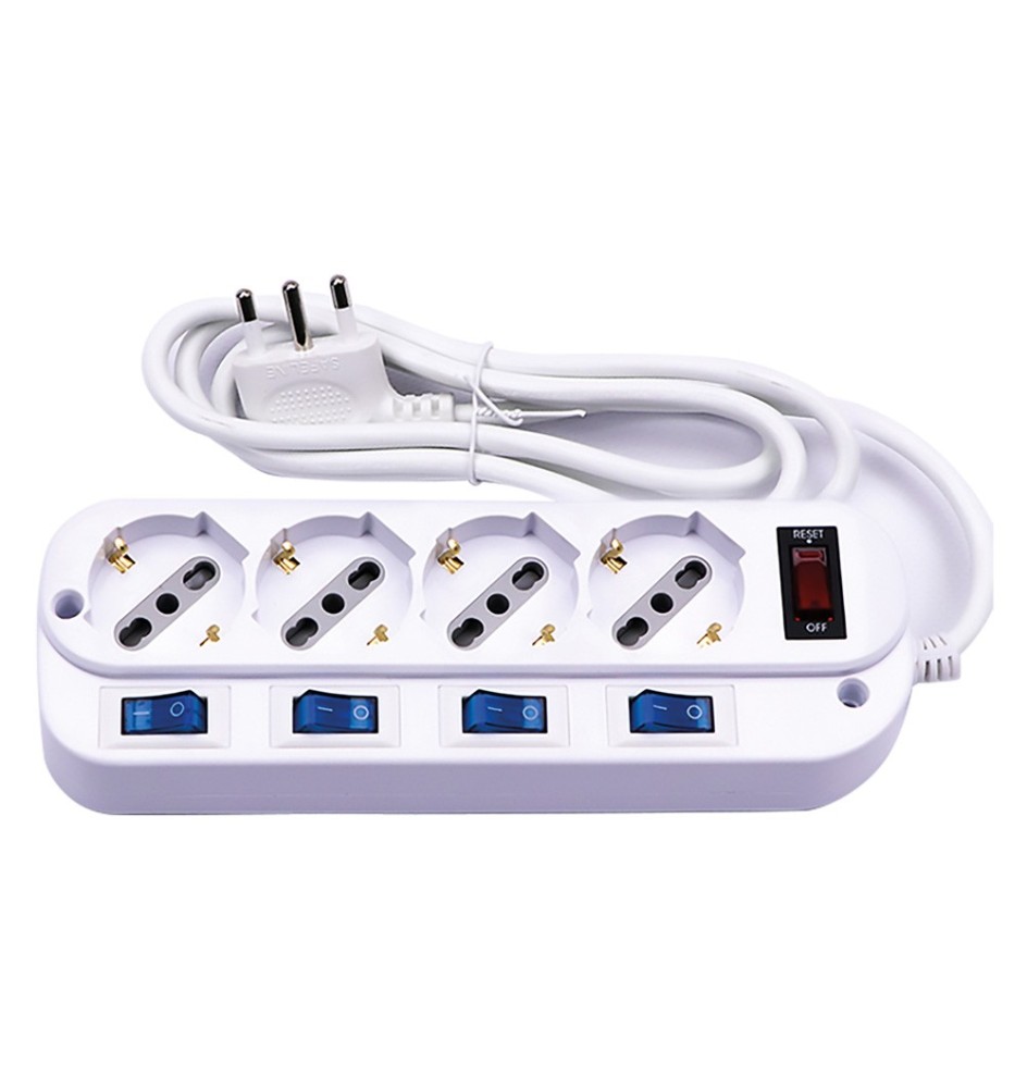 MULTIPRESA CON INTERRUTTORI INDIPENDENTI 5 prese