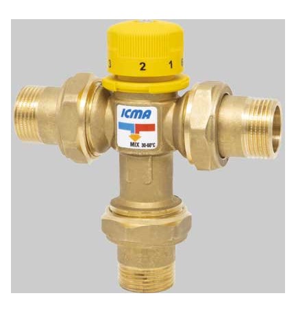 MISCELATORE TERMOSTATICO S100 PER IMPIANTI SOLARI 3/4