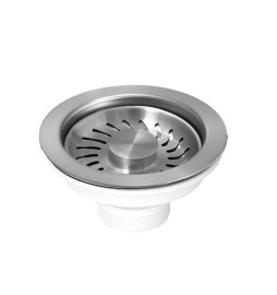 PILETTA D. 114 MM CON TAPPO FINITURA SATINATA 1"1/2 Inox