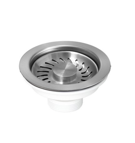 PILETTA D. 114 MM CON TAPPO FINITURA SATINATA 1"1/2 Inox