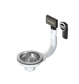 PILETTA D. 114 MM TAPPO SATIN. TROPPOPIENO ROTONDO E RETTANGOLARE 1"1/2 Inox