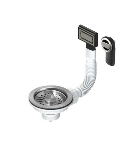 PILETTA D. 114 MM TAPPO SATIN. TROPPOPIENO ROTONDO E RETTANGOLARE 1"1/2 Inox