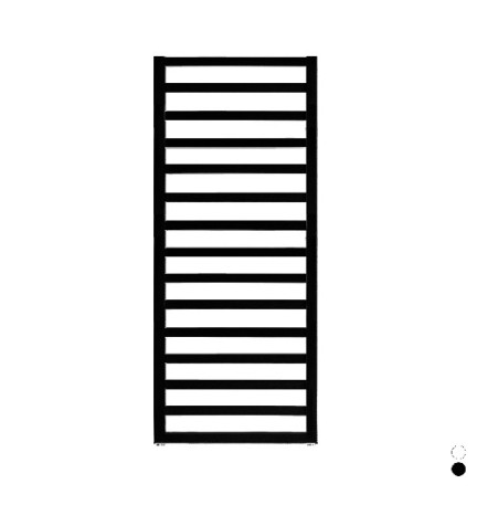 TERMOARREDO ZEHNDER QUARO H. 1403 Bianco Largh. cm 60