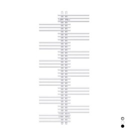TERMOARREDO ZEHNDER YUCCA H. 1340 Cromo Largh. cm 50
