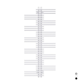 TERMOARREDO ZEHNDER YUCCA H. 1340 Cromo Largh. cm 60