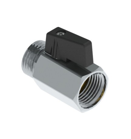 MINIVALVOLA A SFERA MF CON LEVA NERA 3/8