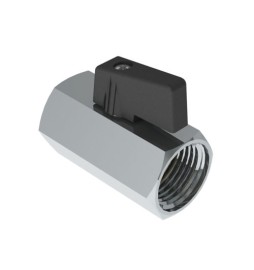 MINIVALVOLA A SFERA FF CON LEVA NERA 3/8