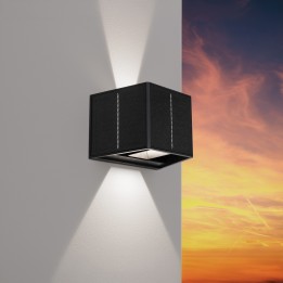 APPLIQUE LED UPDOWN SOLARE QUAD 3,3W 4000K NERO