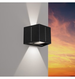 APPLIQUE LED UPDOWN SOLARE QUAD 3,3W 4000K NERO