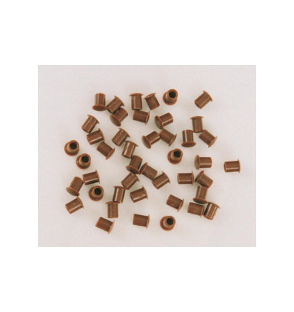 COPRIFORO PLASTICA MARRONE D 6 MM*