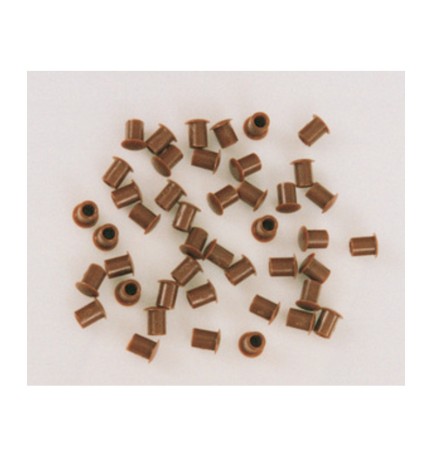 COPRIFORO PLASTICA MARRONE D 6 MM*