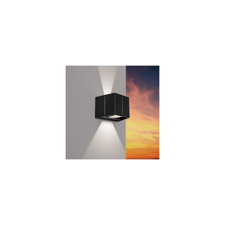 APPLIQUE LED UPDOWN SOLARE QUAD 3,3W 4000K NERO