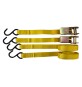 NASTRO DI ANCORAGGIO AD UNCINO mt. 4,5 x mm 25 - port.350 kg - pz.2 / con cricchetto