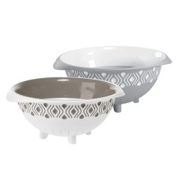 SCOLAPASTA 'TOSCA' grigio/bianco