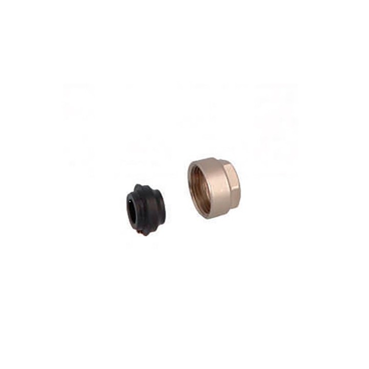 DADO NICHELATO CON OGIVA E GUARNIZIONE PER TUBO RAME EK 3/4"EK x 12