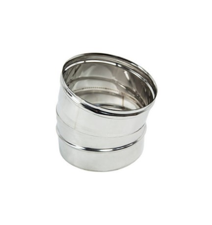 CURVA IN ACCIAIO A 15° PER CANNE FUMARIE Diam. 140