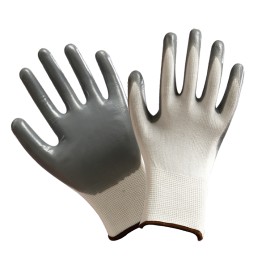 GUANTI IN NITRILE/POLIESTERE Tg. 8 (M)