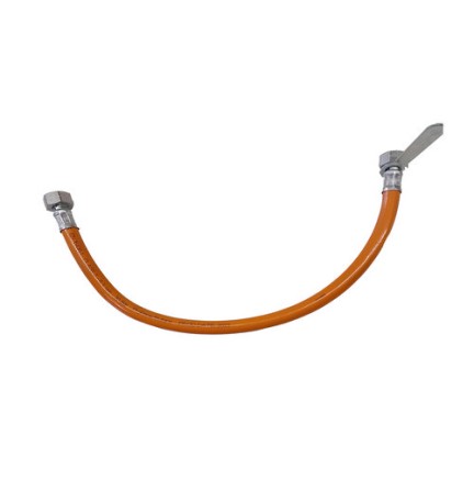 FLESSIBILE GAS FF IN GOMMA CON CHIAVETTA 30 BAR cm 70