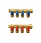 COLLETTORE NINO GIALLO CON VALVOLA A SFERA 3/4 X 16 4 VIE 3/4 x 1/2 x 16