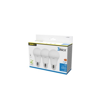 NOVA LAMPADA LED CLASSIC E27 11W 6500K PZ.3