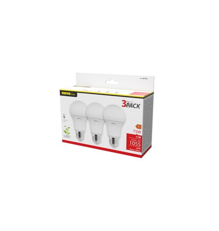 NOVA LAMPADA LED CLASSIC E27 11W 3000K PZ.3