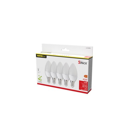 NOVA LAMPADA LED OLIVA E14 4,9W 3000K 5 PZ