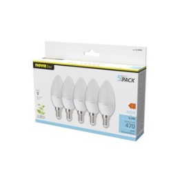NOVA LAMPADA LED OLIVA E14 4,9W 4000K 5 PZ