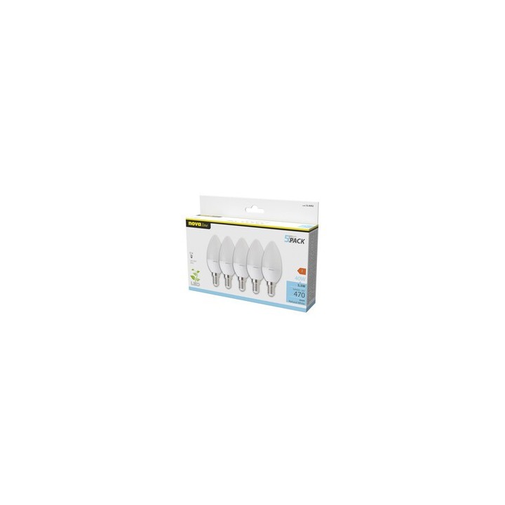 NOVA LAMPADA LED OLIVA E14 4,9W 4000K 5 PZ