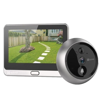 SPIONCINO DIGITALE PER PORTE 'DP2' EZVIZ risoluzione 2MP - 1080p / colore argento