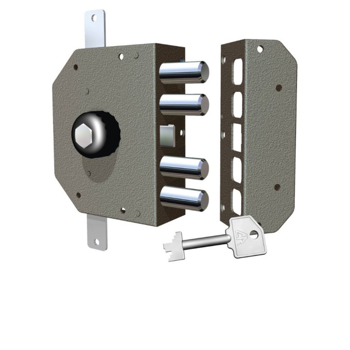 CR 3250 SERRATURA APPL P/LEGNO POMPA TRIPL C/SCR DX C/POMOLO