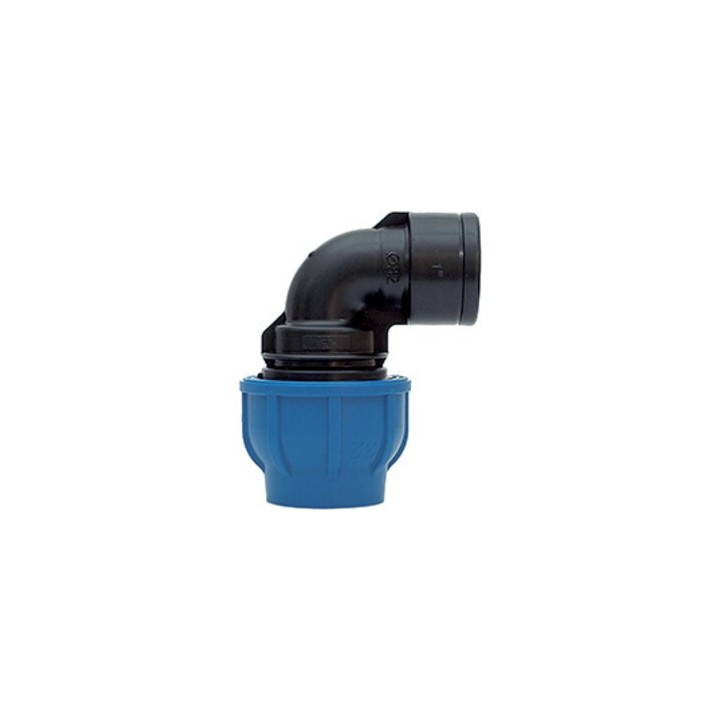 RACCORDO POLIPROP GOMITO FEM D 40MM X11/4
