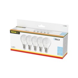 NOVA LAMPADA LED SFERETTA E14 4,9W 4000K PZ.5