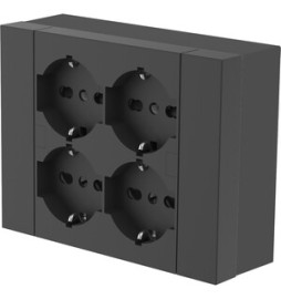 MULTIPRESA ESTERNA QUADRA 4 PRESE BIP.SCH NERA