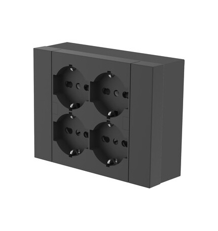 MULTIPRESA ESTERNA QUADRA 4 PRESE BIP.SCH NERA