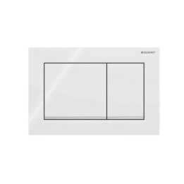 PLACCA DI COMANDO 2 TASTI OMEGA 20 SQUADRATA Bianco luc. bordoinf Bianco op