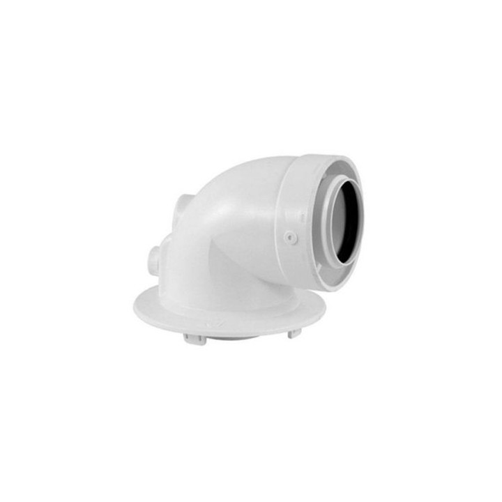 CURVA COASSIALE 90° PER CONDENSAZIONE 60/100 -