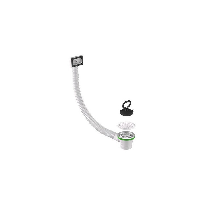 PILETTA PER LAVELLO CUCINA CON TROPPO PIENO RETTANGOLARE Diam. 70 x 1"1/2