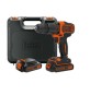 B+D TRAPANO C/PERC BDCHD18KB-QW 18V + 2BATT E VAL