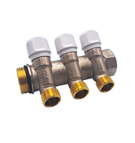 COLLETTORE FASATO CON VITONE 1" x 1/2 3 Vie