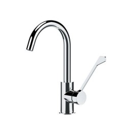 MISCELATORE MONOCOMANDO LAVELLO CON CANNA ALTA AD U LEVA CLINICA Cromo