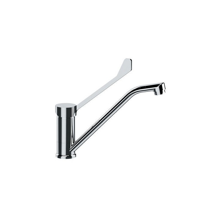 MONOCOMANDO LAVELLO CON BOCCA GIREVOLE CON LEVA CLINICA Cromo