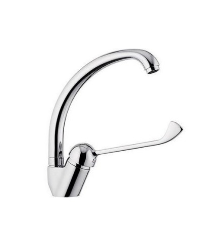 MISCELATORE MONOCOMANDO LAVELLO BOCCA ALTA GIR. LEVA CLINICA EPIC Cromo