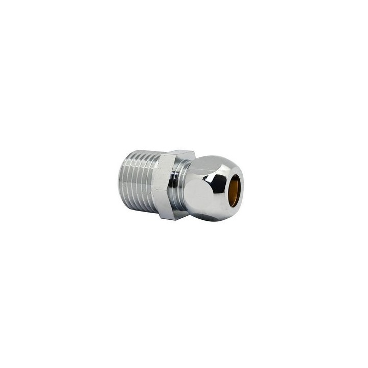 NIPPLE BICONO CROMATO PER CANNETTE 1/2 x 3/8 Diam. 10