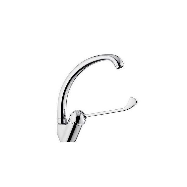 MISCELATORE MONOCOMANDO LAVELLO BOCCA ALTA GIR. LEVA CLINICA EPIC Cromo