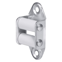 RULLO GUIDA CINGHIA verticale - rulli nylon - bianca
