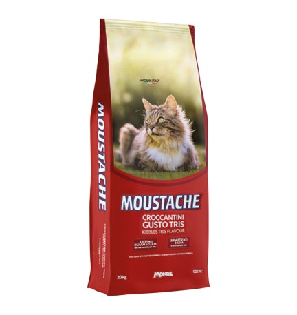 CROCCANTINI PER GATTI 'MOUSTACHE GUSTO TRIS' pesce, pollo e manzo - kg 20