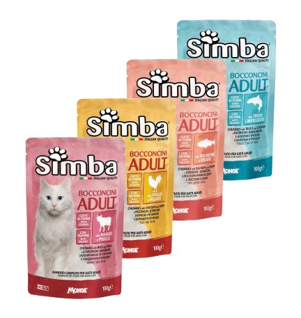 BOCCONCINI PER GATTI 'ADULT' manzo e piselli - gr 100