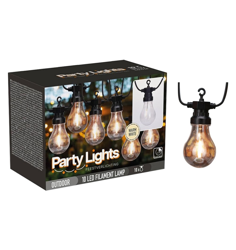 LUMINARIA 'PARTY LIGHTS' cavo mt. 5 - 10 lampade