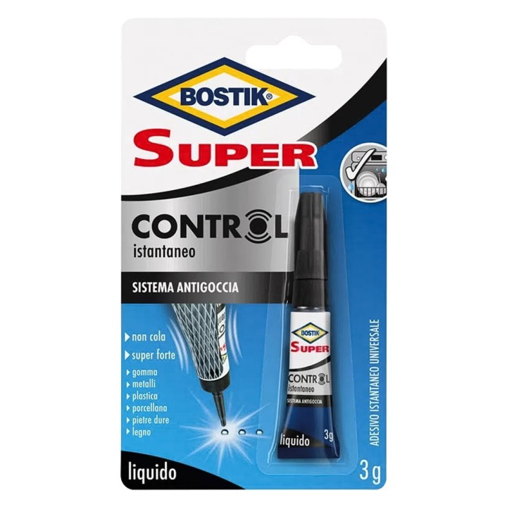 ADESIVO CIANOCRILATO 'SUPER CONTROL' gr. 3 - blister 1 pz